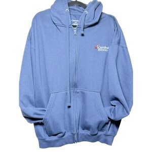 Carnival  Breeze Cruise Ship Full Zip Hoodie Sweatshirt Blue Vacation Size 2XL